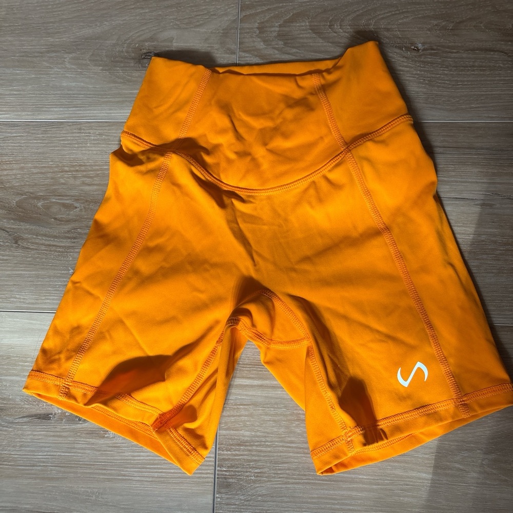 Vibrant Orange Women's Bike Shorts
